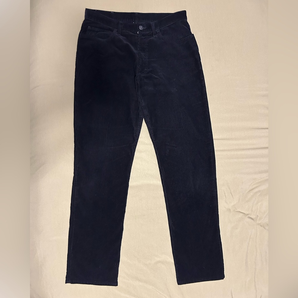 Loro Piana Black Corduroy Pants